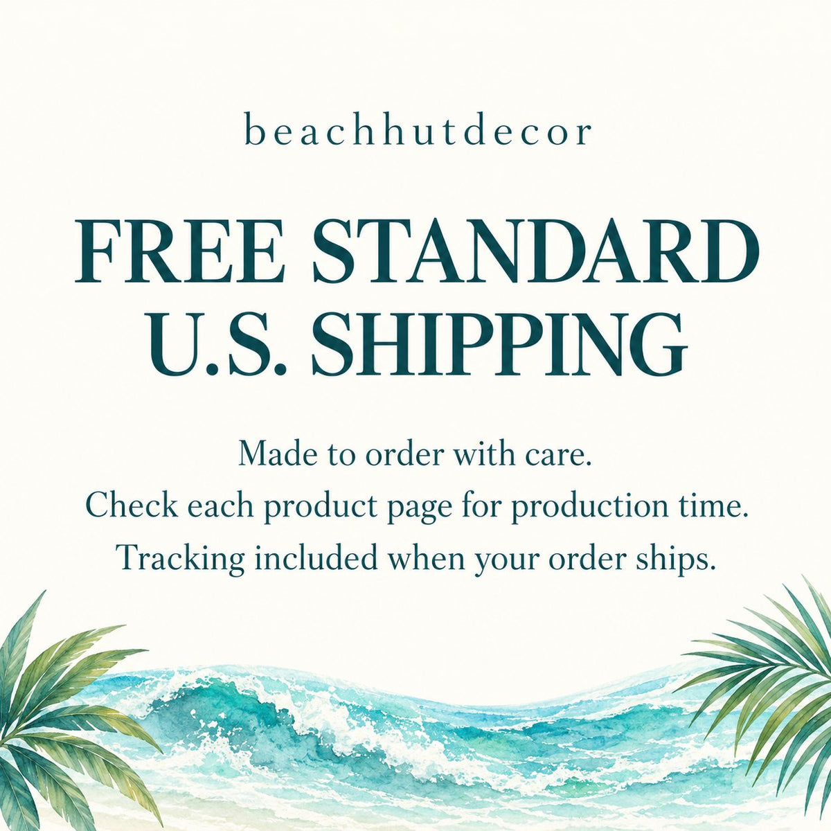 Free standard U.S. shipping. Made to order; check each product page for production time. Tracking included when your order ships.