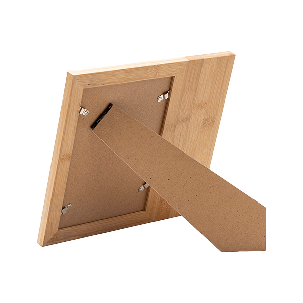 Bamboo photo frame rear with folding easel stand