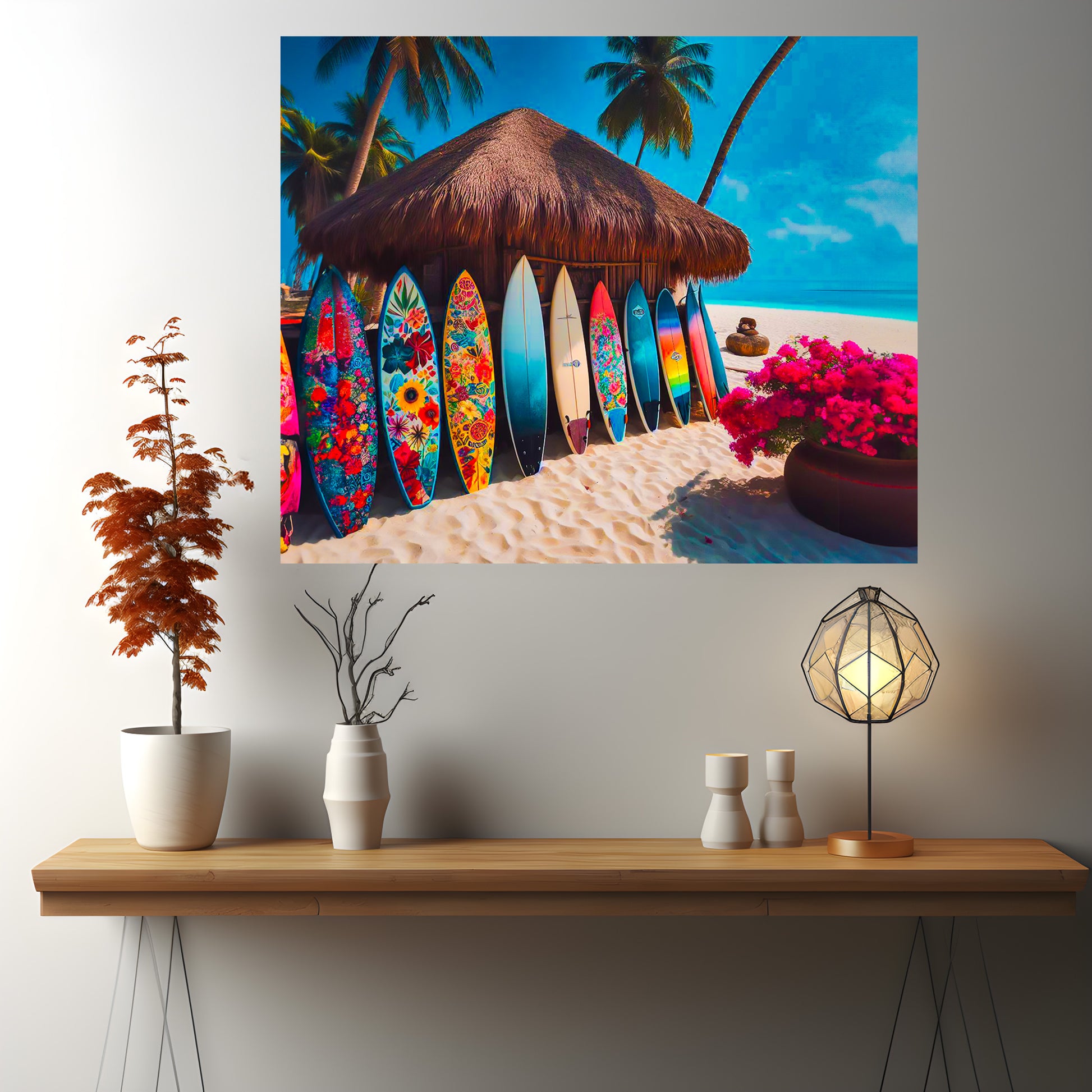 Surf Serenity - Framed Ceramic Tile Artwork & Canvas Prints image 1