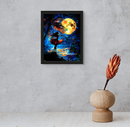 Reaching for the Blue Hula Moon - Wall Art image 2
