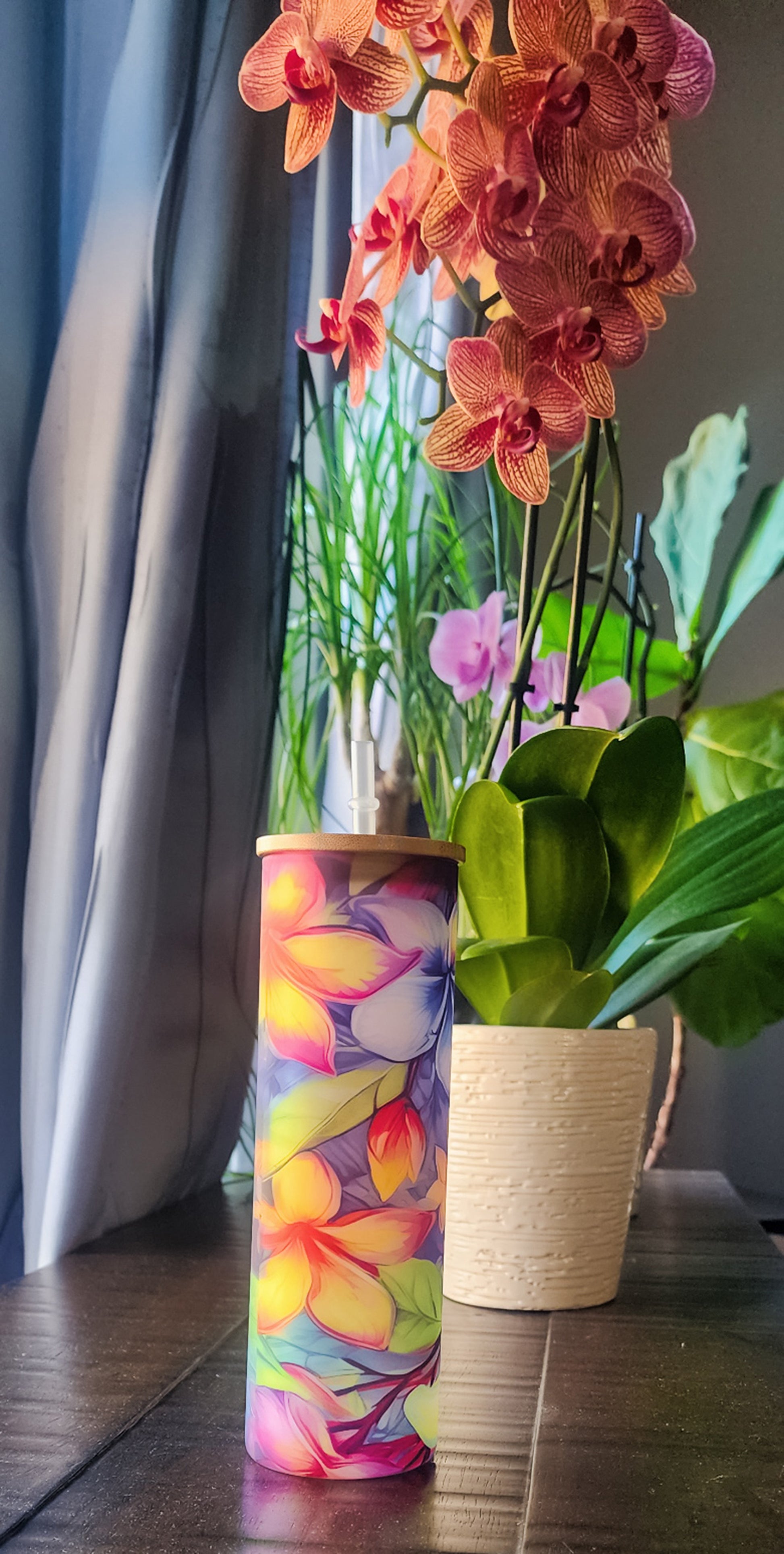 Elegant and Eco-Friendly 20oz Glass Skinny Tumbler image 3