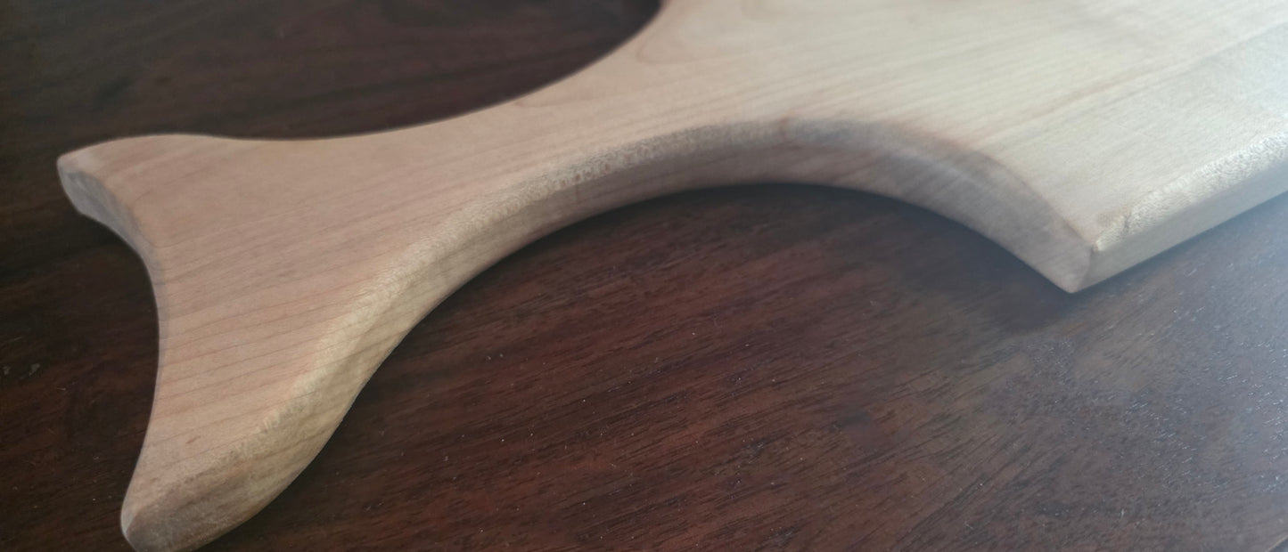 Premium Fishtail Charcuterie Board – Green Resin & Natural Wood Serving Platter