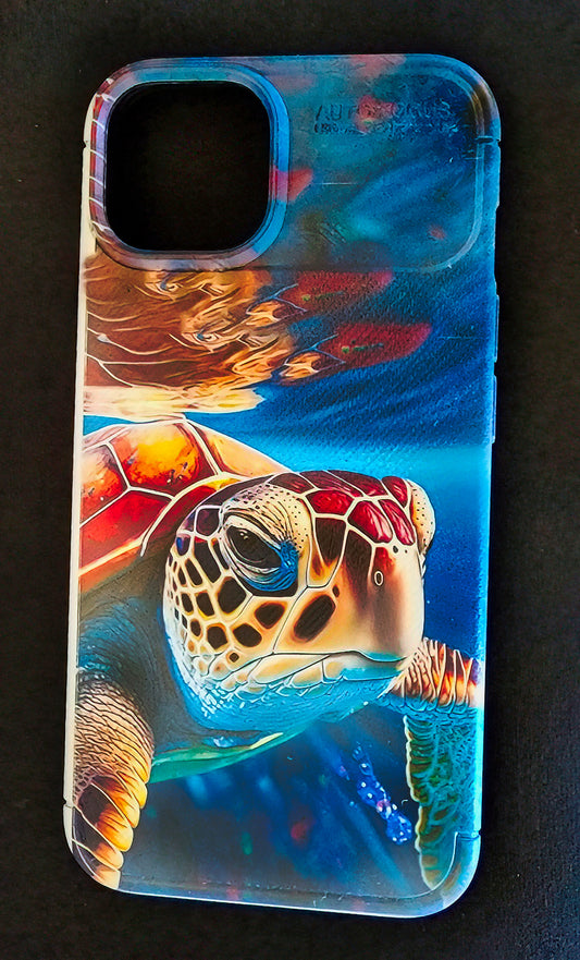 Red Sea Turtle Iphone Case Cover image 0