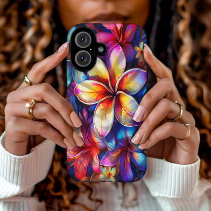 Tropical Bloom Plumeria Phone Case - Lush and vibrant plumeria flower design for image 1