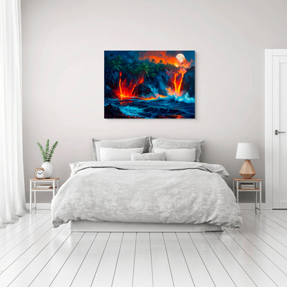 Eruption under the MoonLight -Wall Art image 2