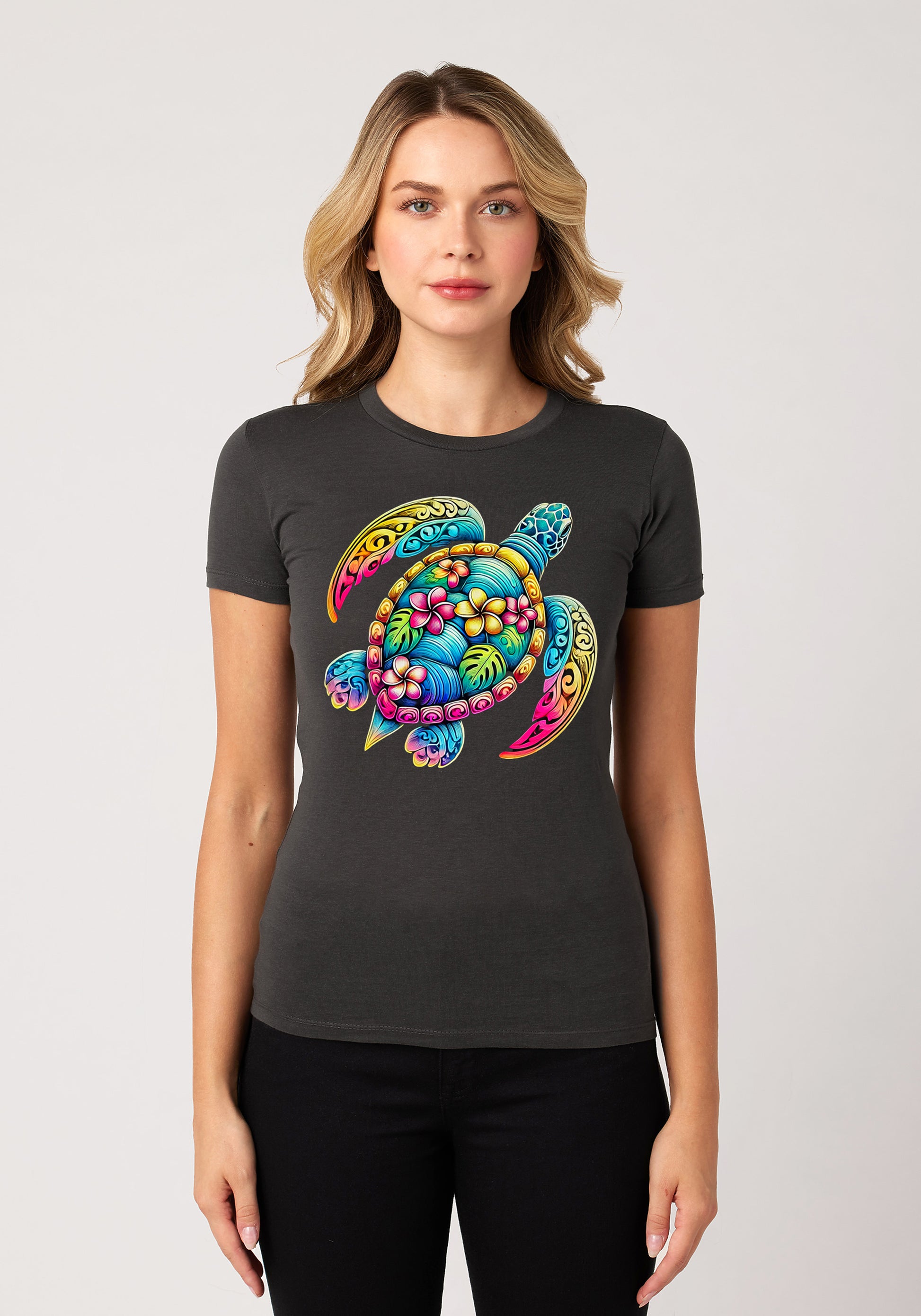 Floral Tribal Turtle T-Shirt - Beautifully designed t-shirt image 0