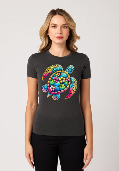 Floral Tribal Turtle T-Shirt - Beautifully designed t-shirt image 0