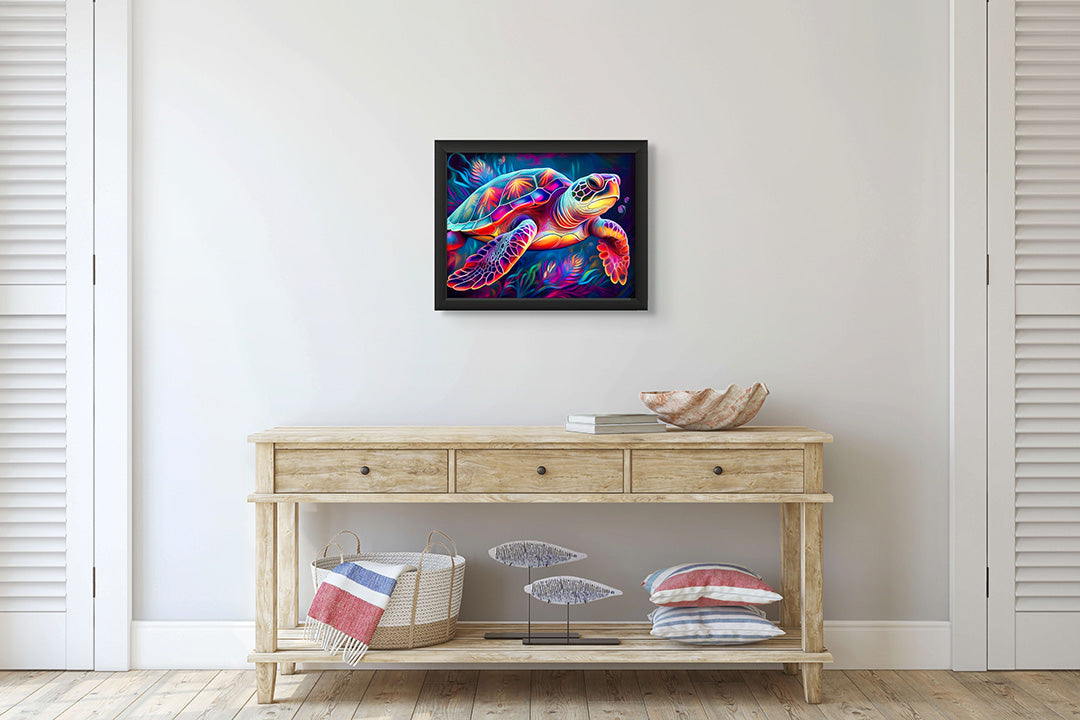 Tropical Turtle Wall Art image 0