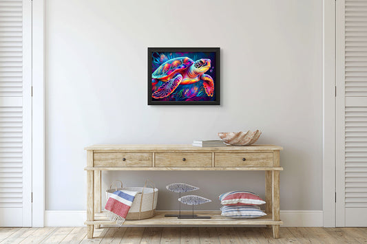 Tropical Turtle Wall Art image 0