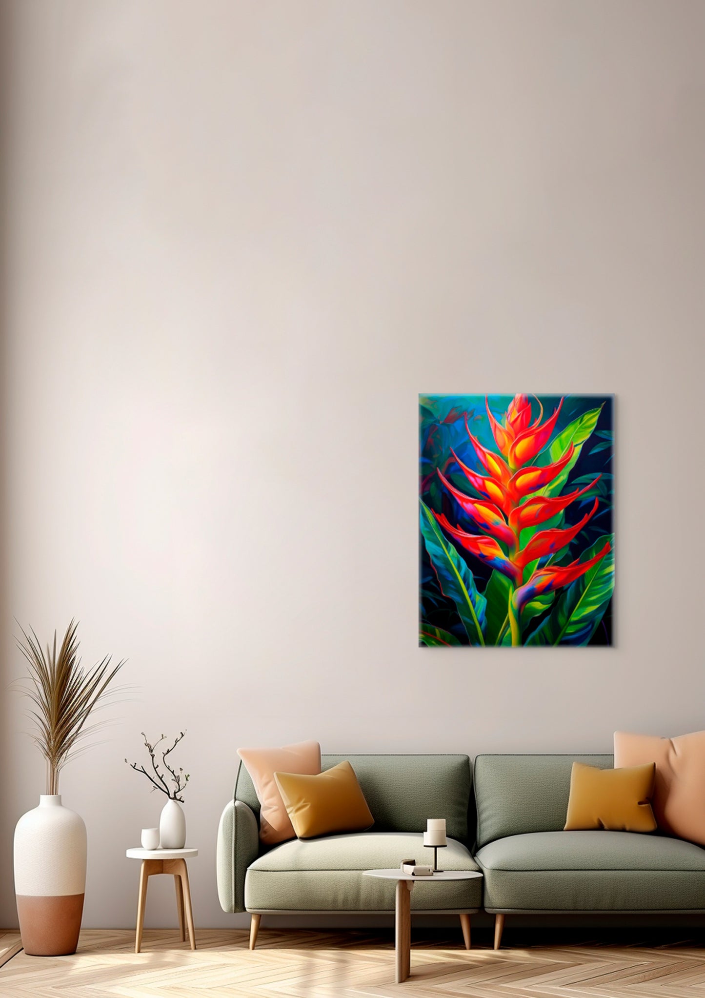 Heliconia Flower Wall Art - Vibrant tropical flower available on ceramic tile, a image 2