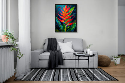 Heliconia Flower Wall Art - Vibrant tropical flower available on ceramic tile, a image 3