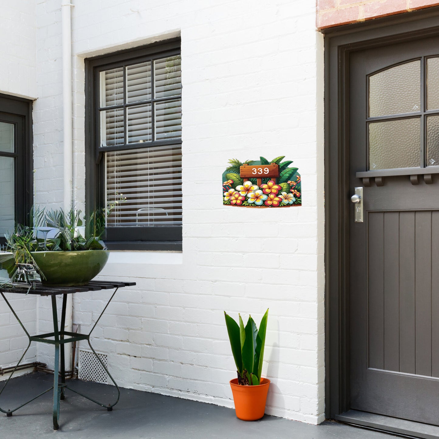 Cutomised Tropical House Address Sign image 2