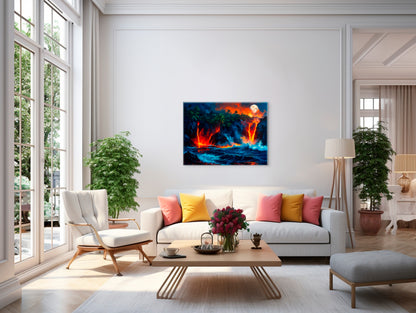Eruption under the MoonLight -Wall Art image 3