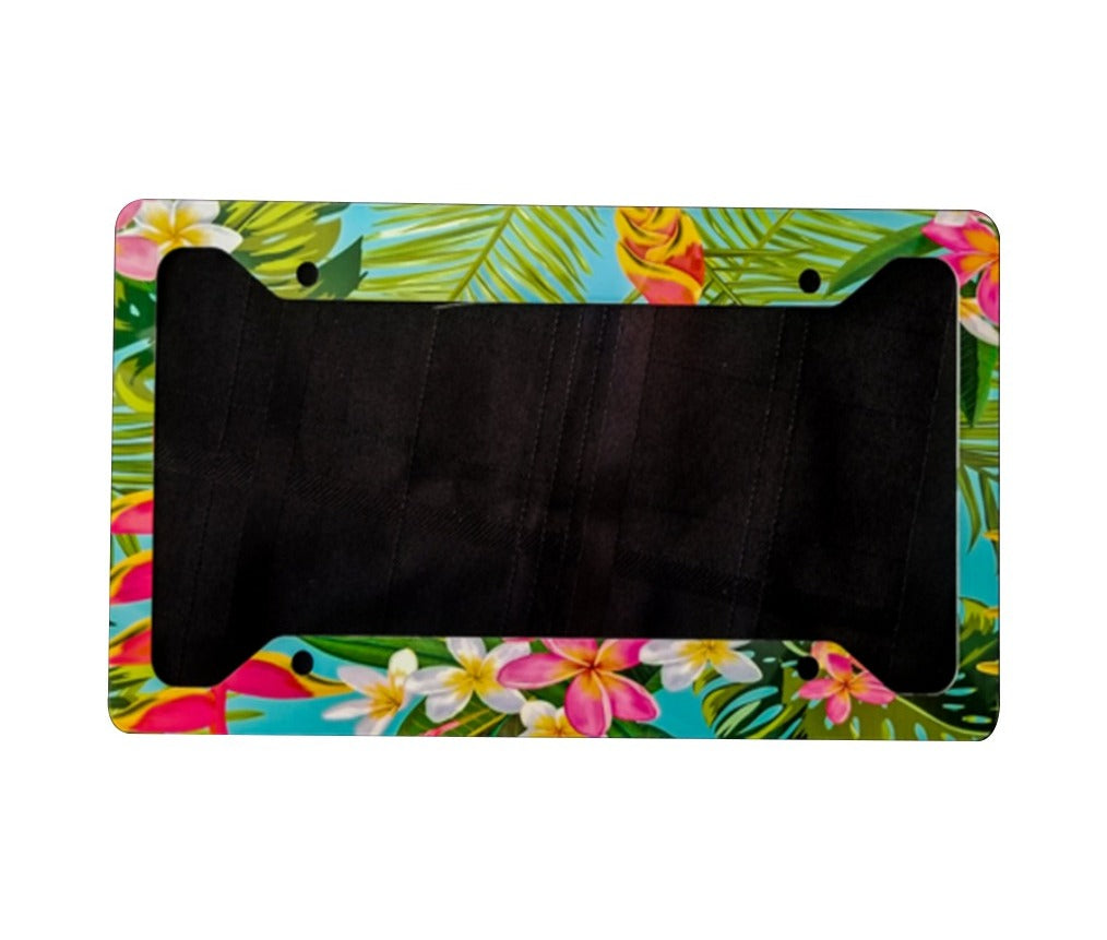 Plumeria Tropical License Plate Cover image 0