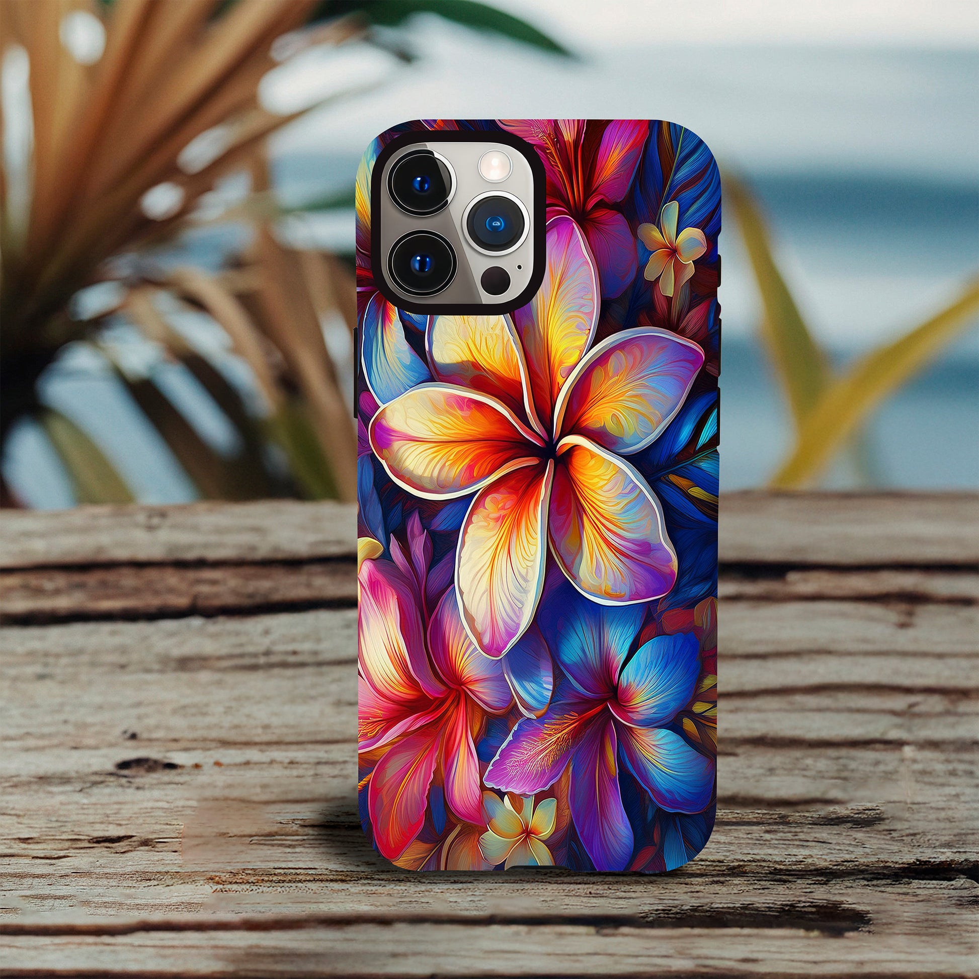 Tropical Bloom Plumeria Phone Case - Lush and vibrant plumeria flower design for image 0