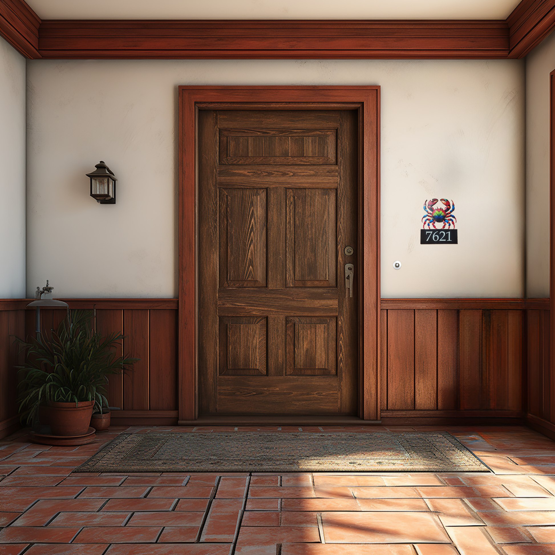 Coastal Charm Customized Crab Address Sign image 1