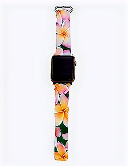 Apple Watch Band - Yellow Plumeria Flower - Hawaiian Flowers Tropical image 0