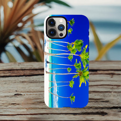 Fiji Palms Phone Case - Tropical beach with palm trees, available for iPhone 11- image 0