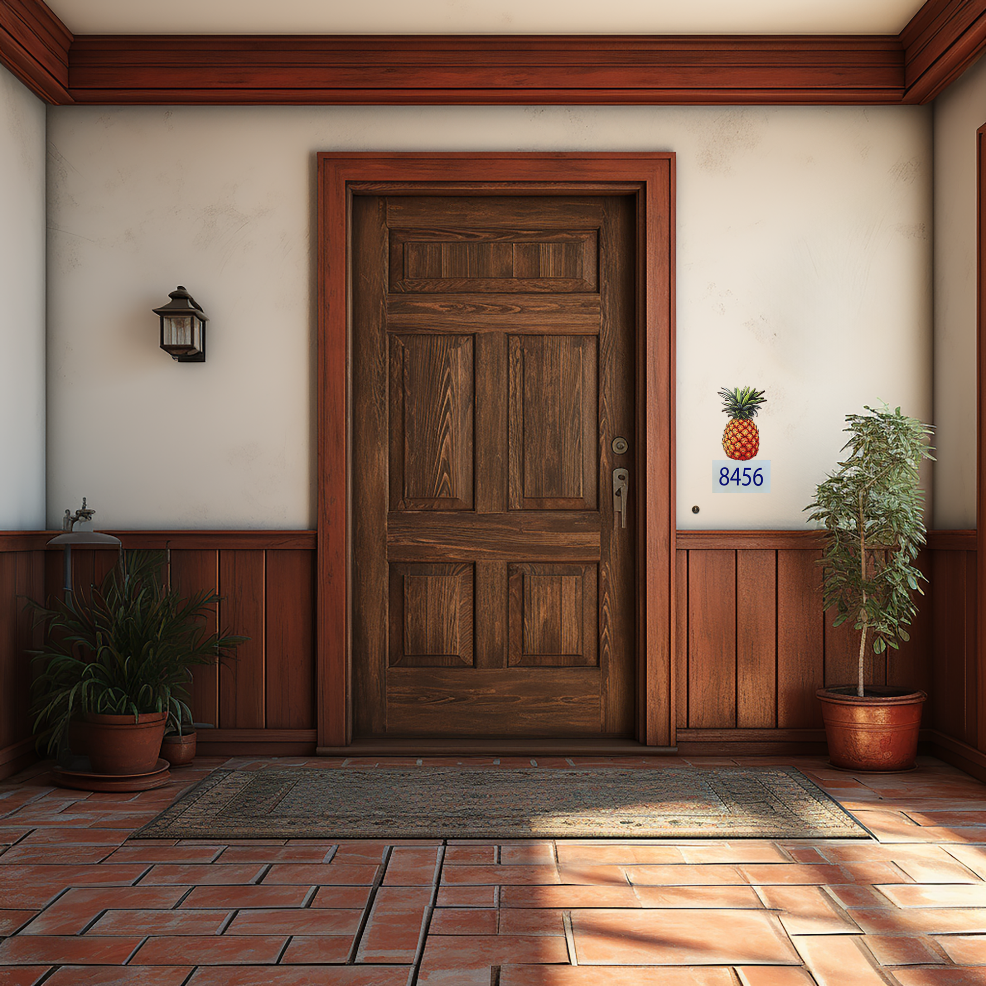 Pineapple Acrylic Home Address Sign image 1