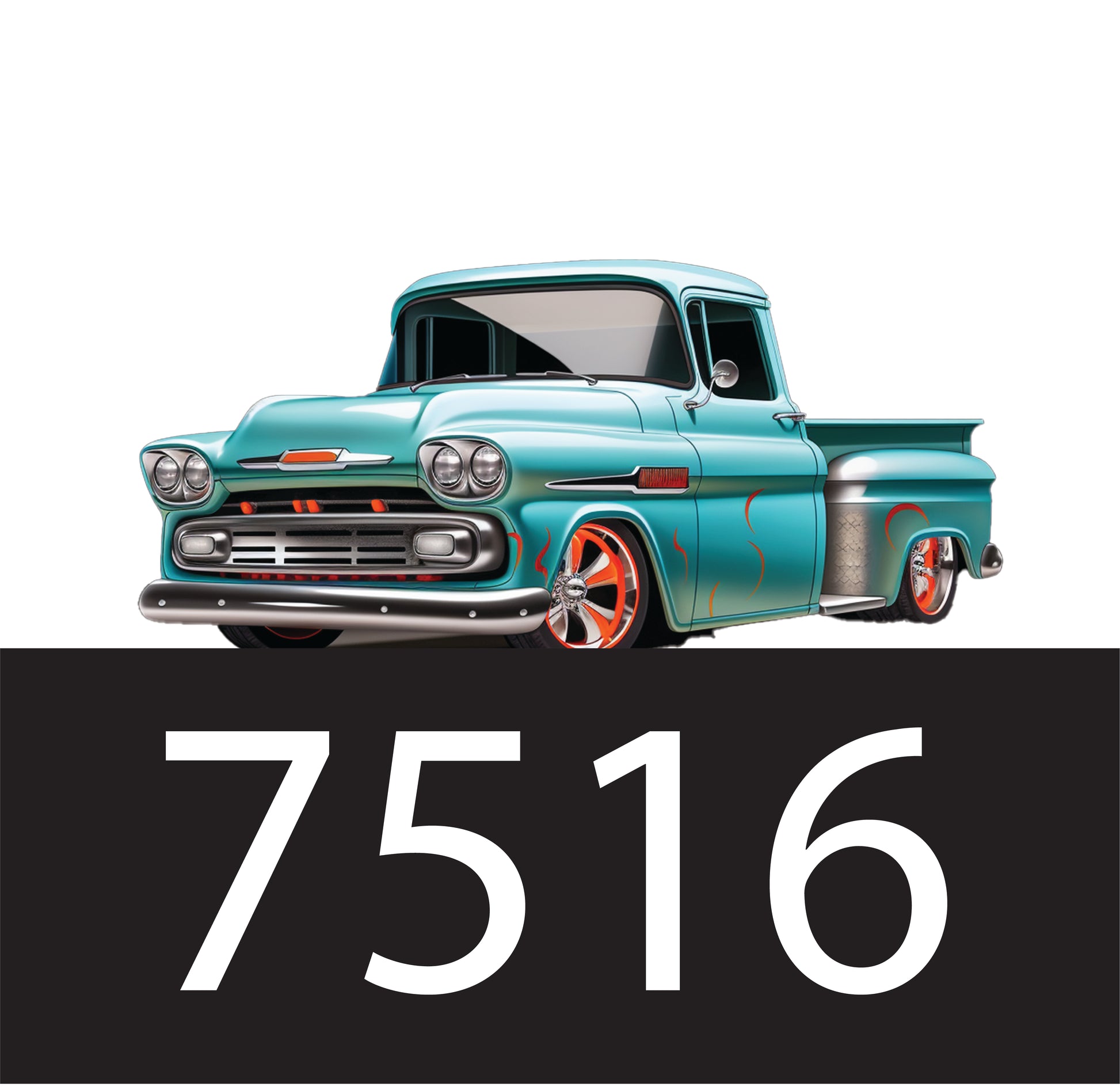 Vintage '59 Chevy Apache Truck Custom Address Sign image 2