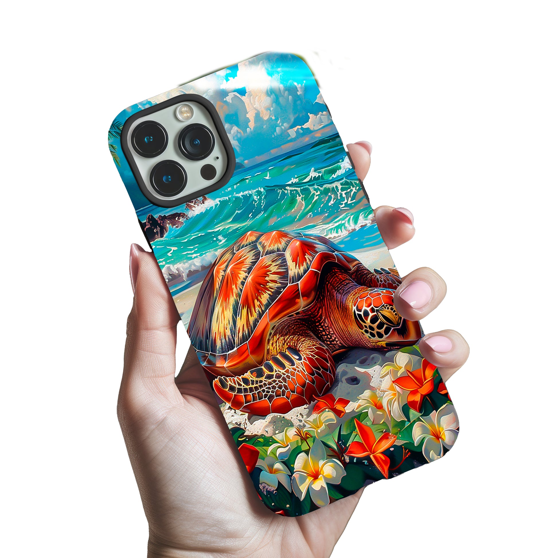 Sleeping Turtle Beach iPhone and Samsung Leather Cases image 2