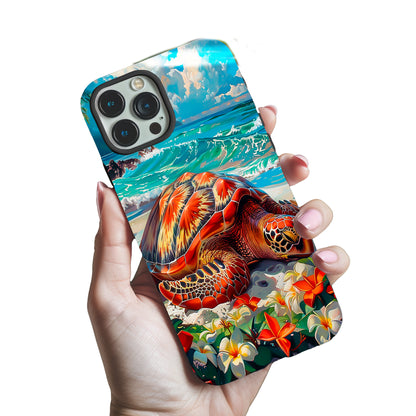 Sleeping Turtle Beach iPhone and Samsung Leather Cases image 2