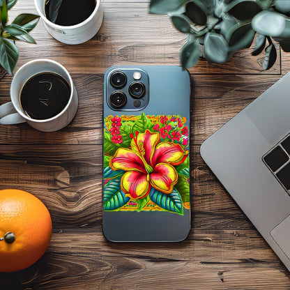 A Paradise Bloom Phone Leather Case - Iphone 11-15 -Samsung S20-S24 image 0