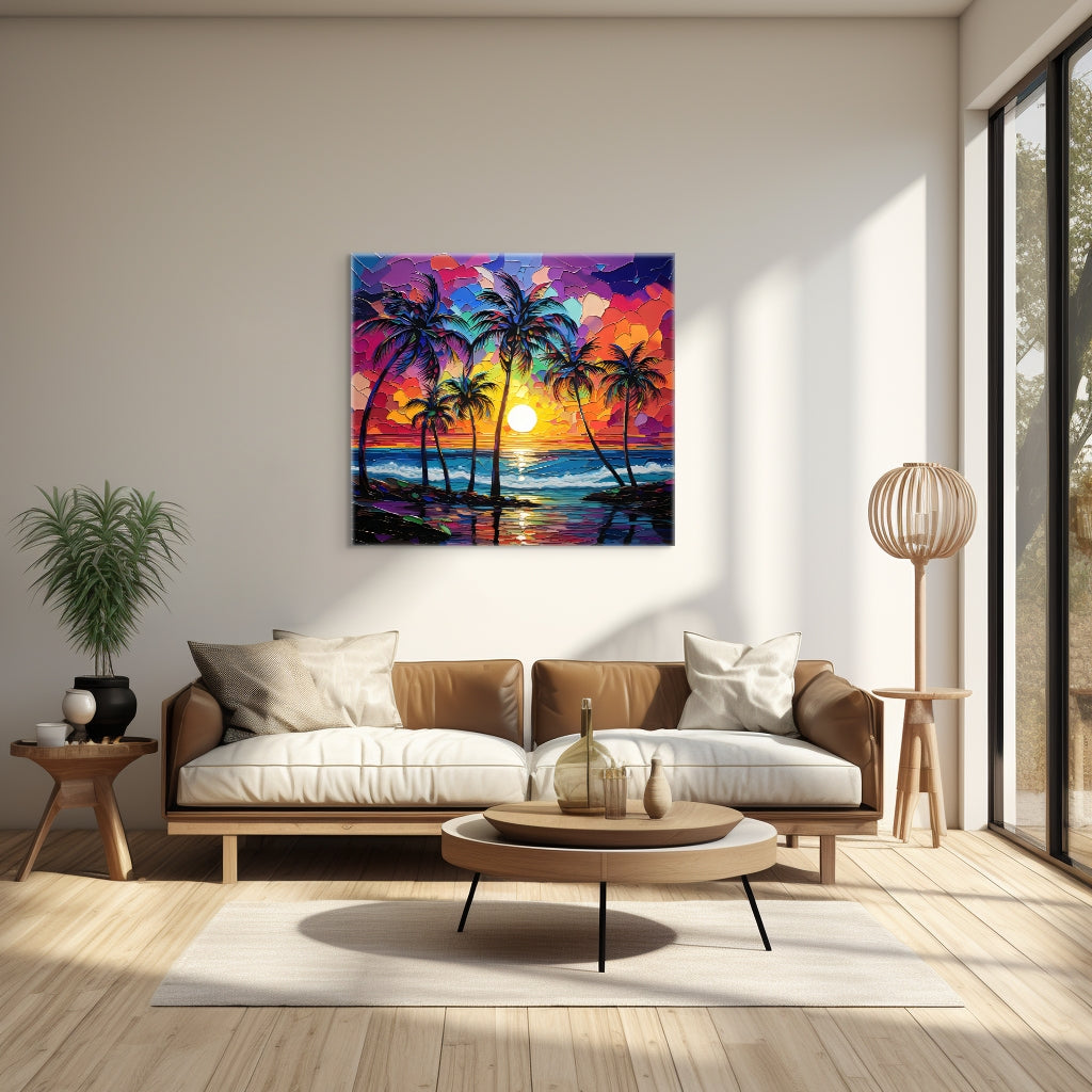 Maui Palms Sunset on Gallery Wrap Canvas Print image 4