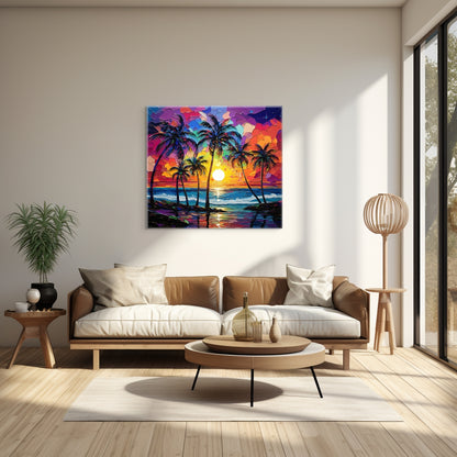 Maui Palms Sunset on Gallery Wrap Canvas Print image 4