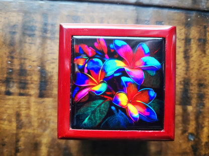 Plumeria Wedding & Engagement Ring Box image 0