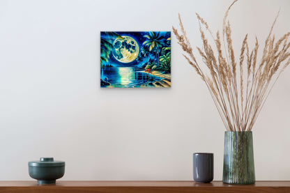 Resting Under the Blue Moonlight - Ceramic, Canvas,Metal, Acrylic image 2