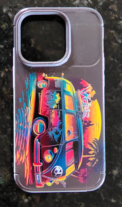 Dude 1 VW Bus on the Beach Iphone Case 11-15 Series Samsung S20-S24 image 0