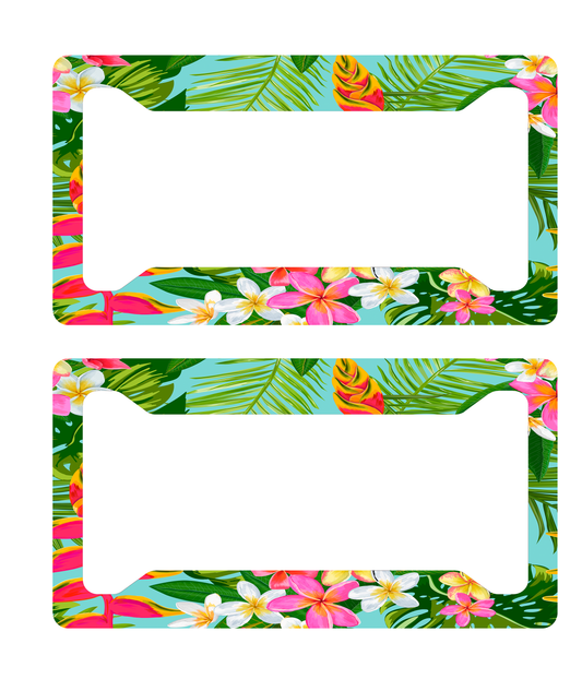 Plumeria Tropical License Plate Cover image 0