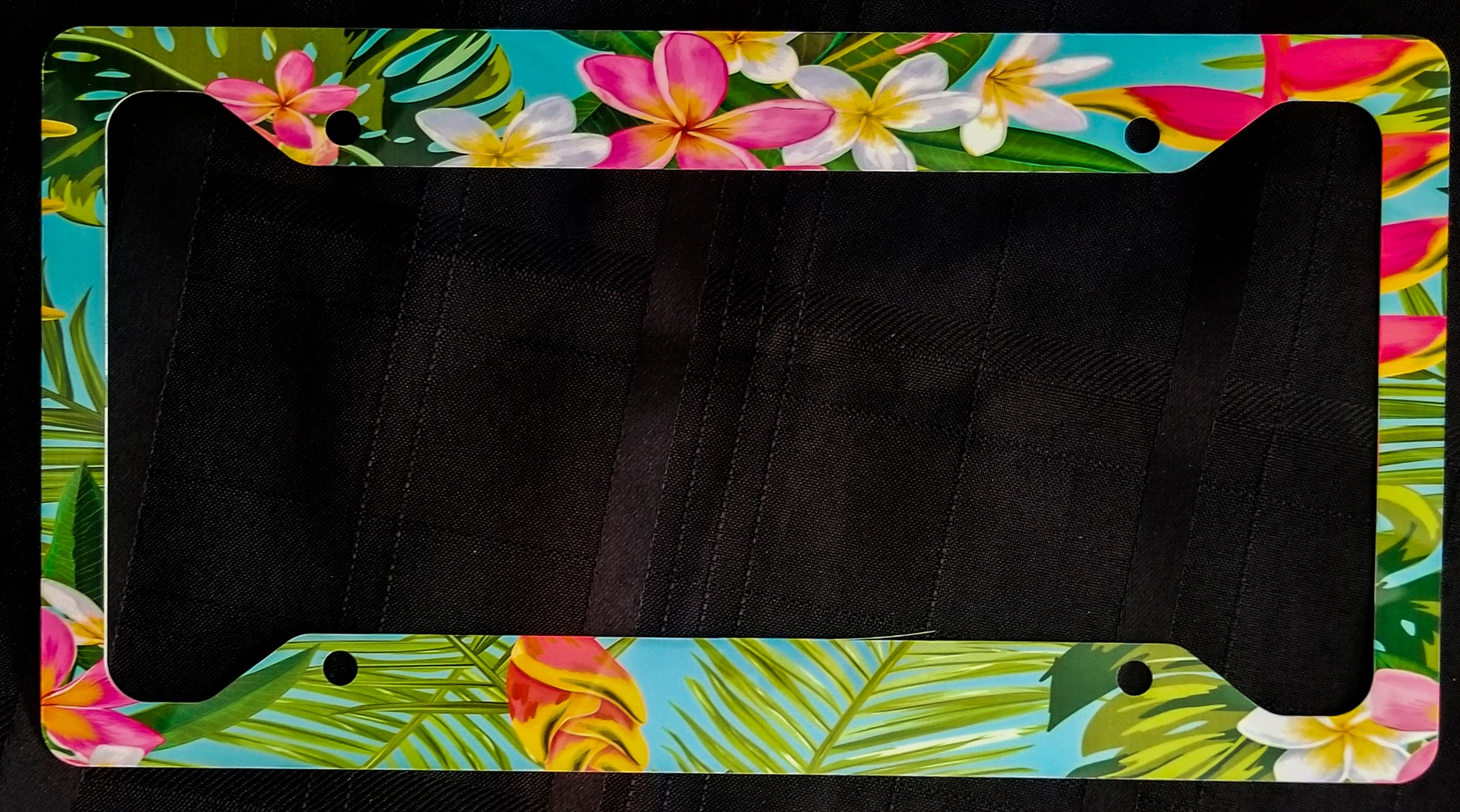 Plumeria Tropical License Plate Cover image 1