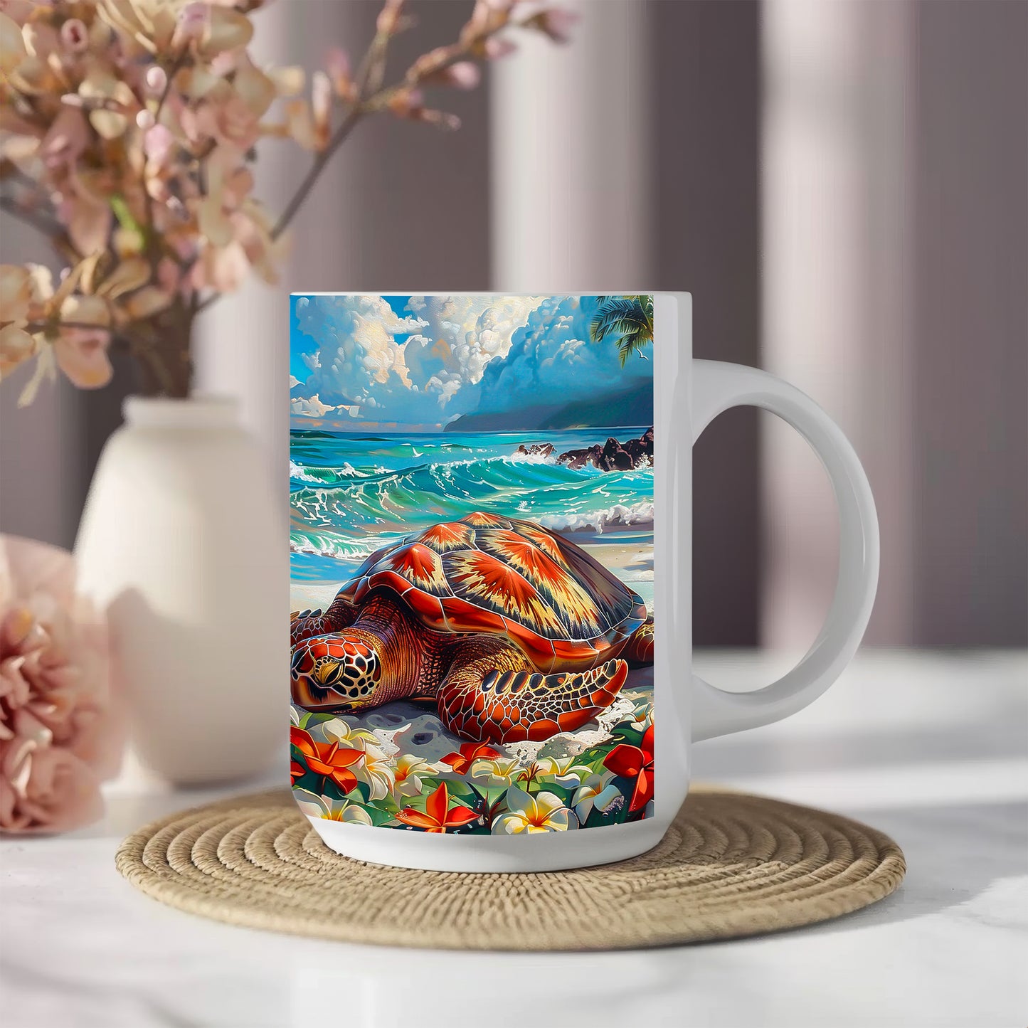 Sleeping Turtle Beach Mug image 0