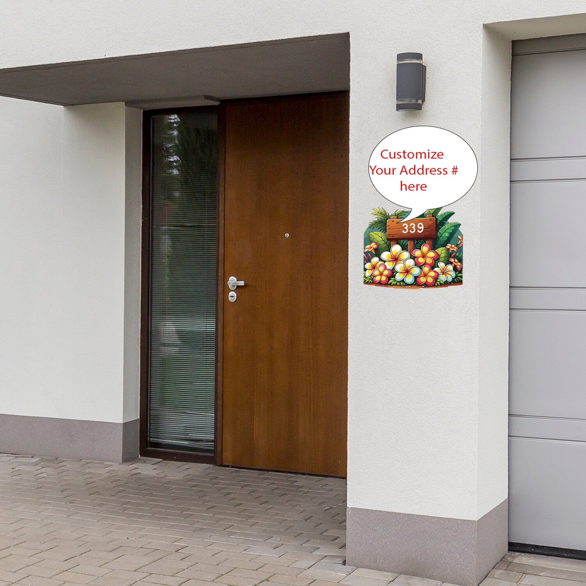 Cutomised Tropical House Address Sign image 1