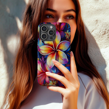 Tropical Bloom Plumeria Phone Case - Lush and vibrant plumeria flower design for image 3