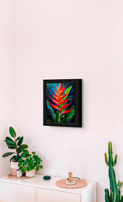 Heliconia Flower Wall Art - Vibrant tropical flower available on ceramic tile, a image 1