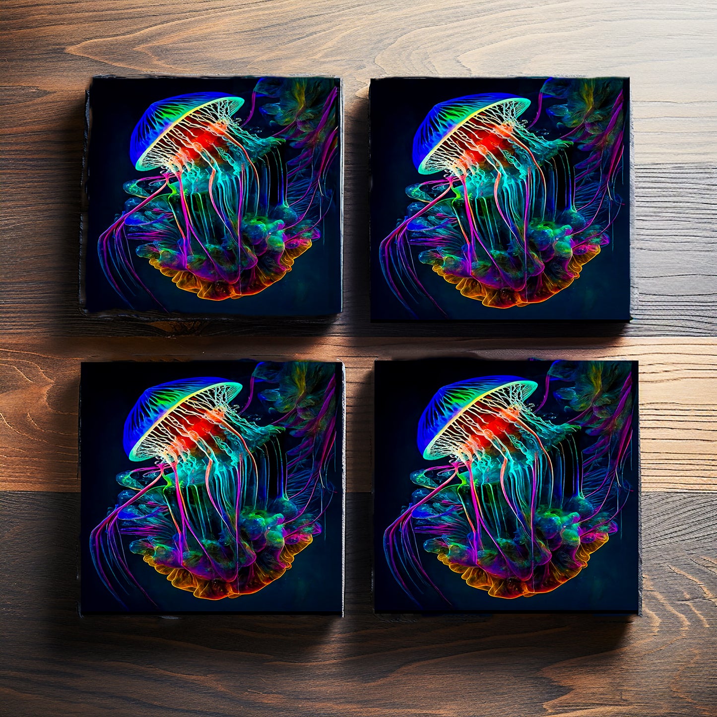 Exquisite Oceanic Jelly Fish Drink Coasters image 1