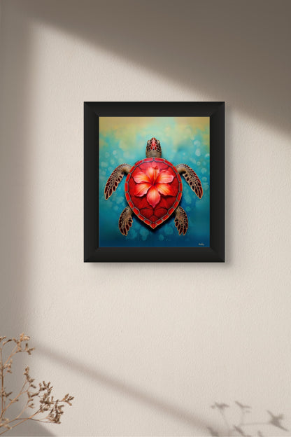 Bring the beauty of the ocean to your home with this captivating Red Sea Turtle image 0