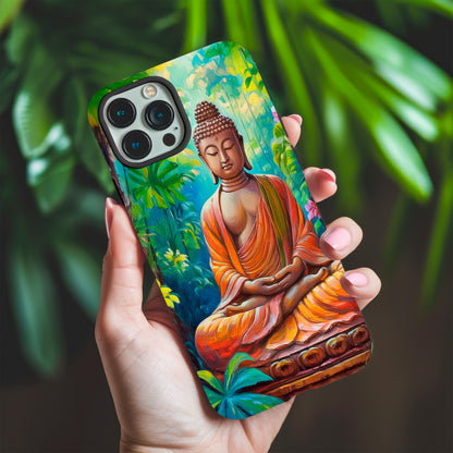 Tropical Meditation Buddha Phone Case - Leather or Rubber for iPhone & Samsung image 2