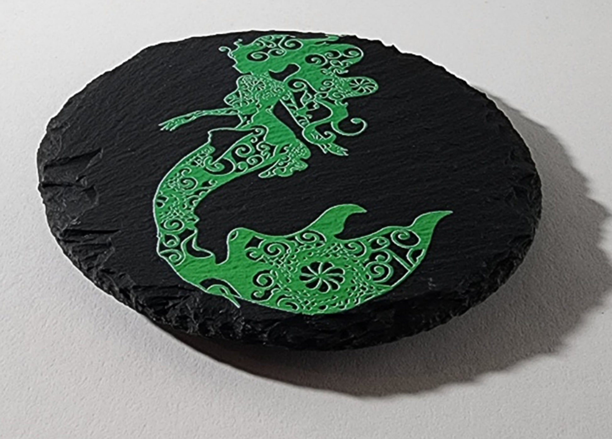 Mermaid  Slate Rock Drink Coasters image 0