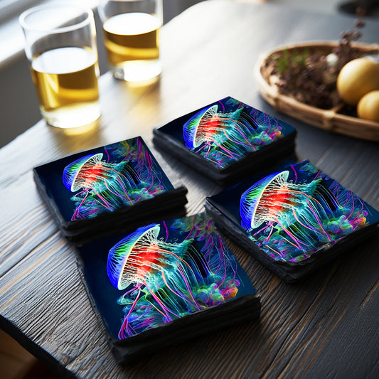 Exquisite Oceanic Jelly Fish Drink Coasters image 0
