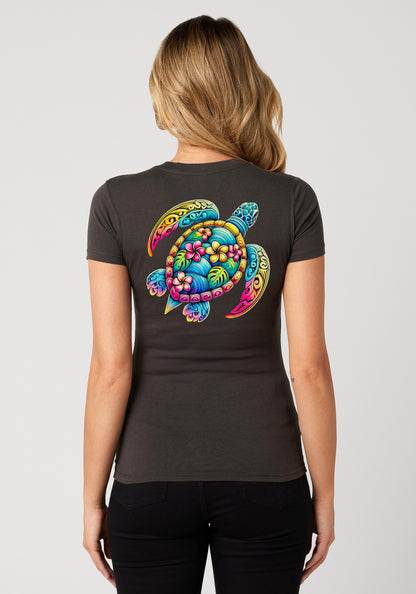 Floral Tribal Turtle T-Shirt - Beautifully designed t-shirt image 1