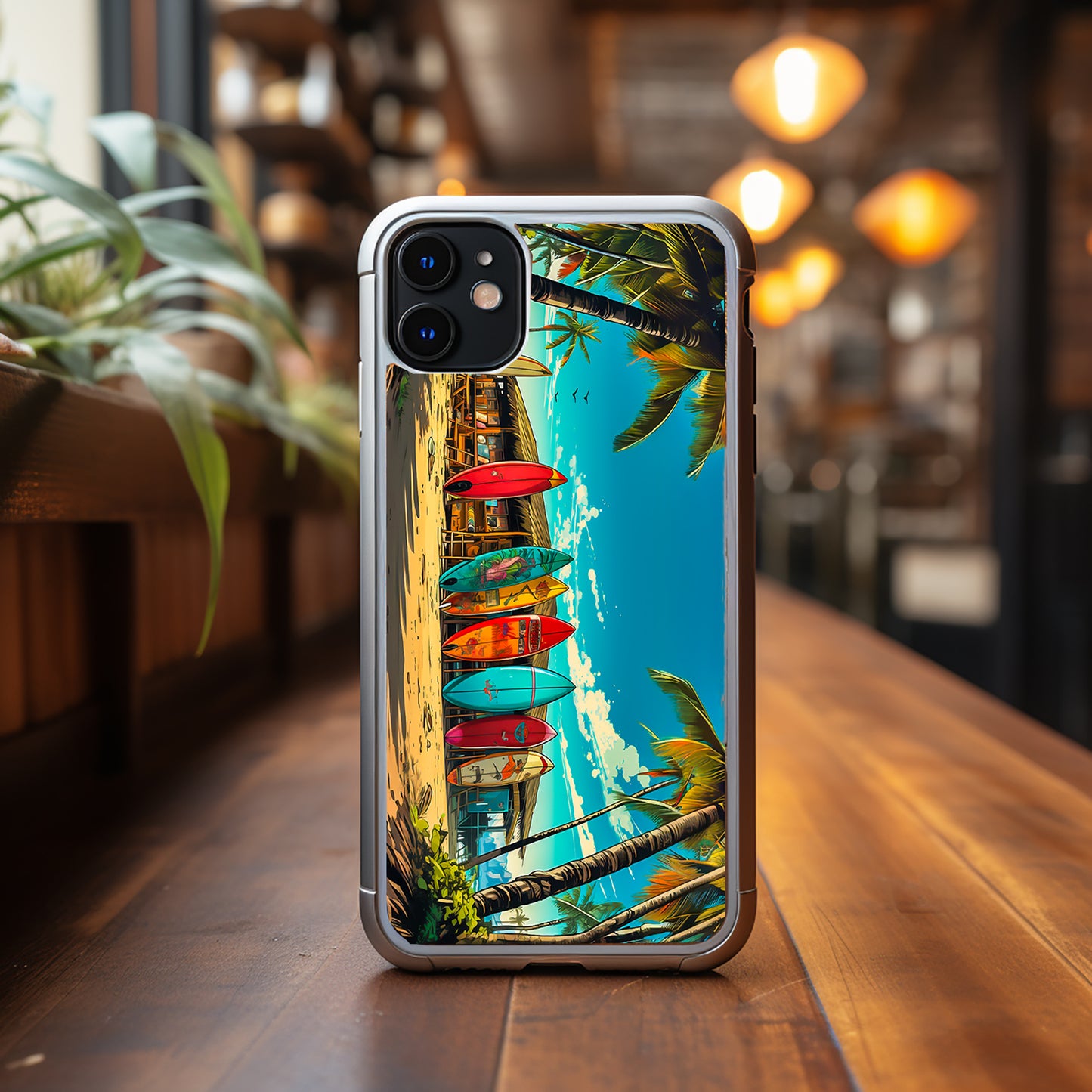 Beach Shack with Surfboards  Phone Case Cover Iphone - Samsung image 0