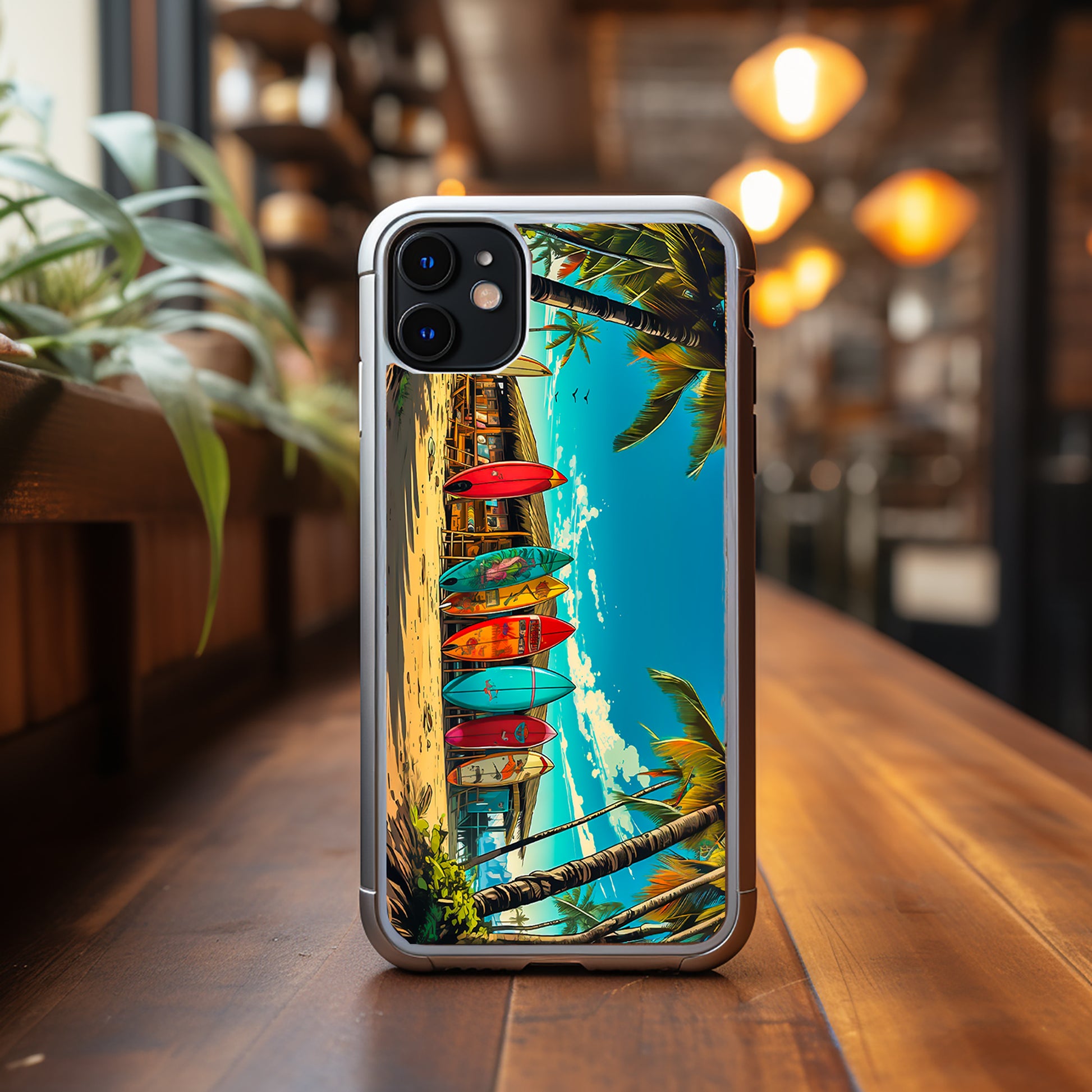 Beach Shack with Surfboards  Phone Case Cover Iphone - Samsung image 0