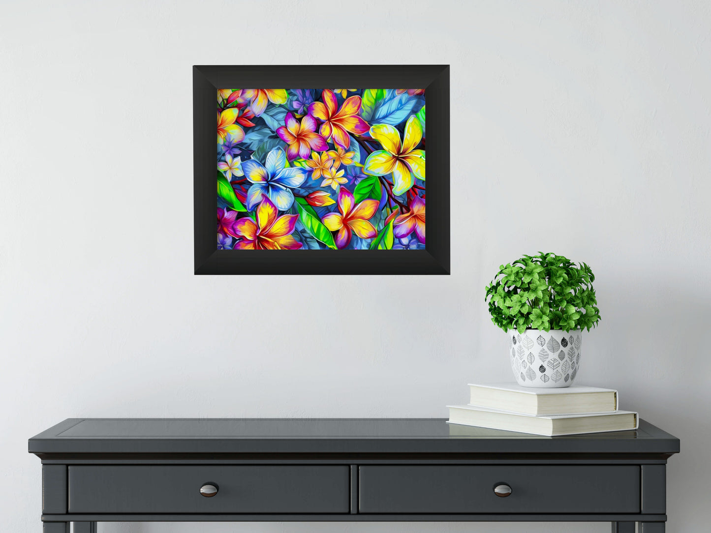 Plumeria Paradise Wall Art – Vibrant Tropical Floral Coastal Decor — primary product photo | Beach Hut Decor