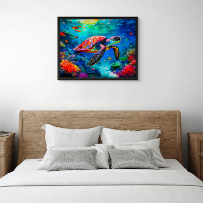 Tropical Oasis: Red Sea Turtle among the Coral Reef image 0