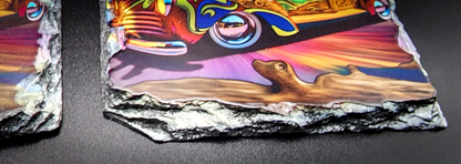 VW Bus Slate Rock Drink Coasters image 4