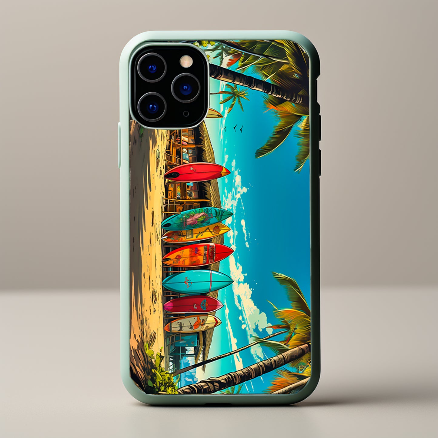 Beach Shack with Surfboards  Phone Case Cover Iphone - Samsung image 2